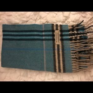 Blue Burberry winter scarf